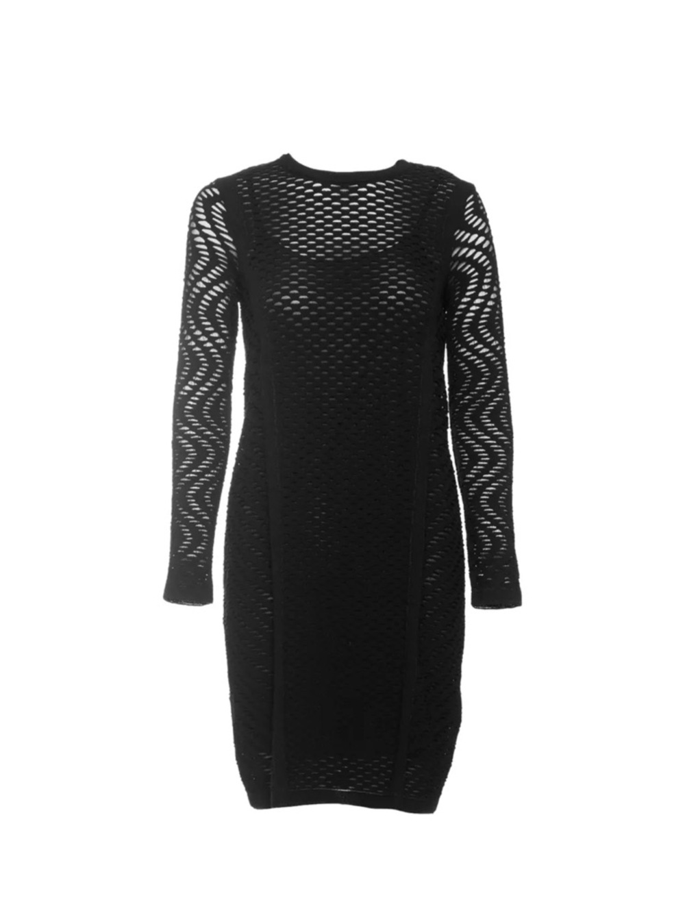 Missoni Black Long Sleeve Knit Mesh Dress